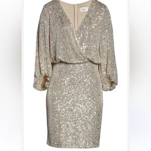 Eliza J Silver Sequin Dress